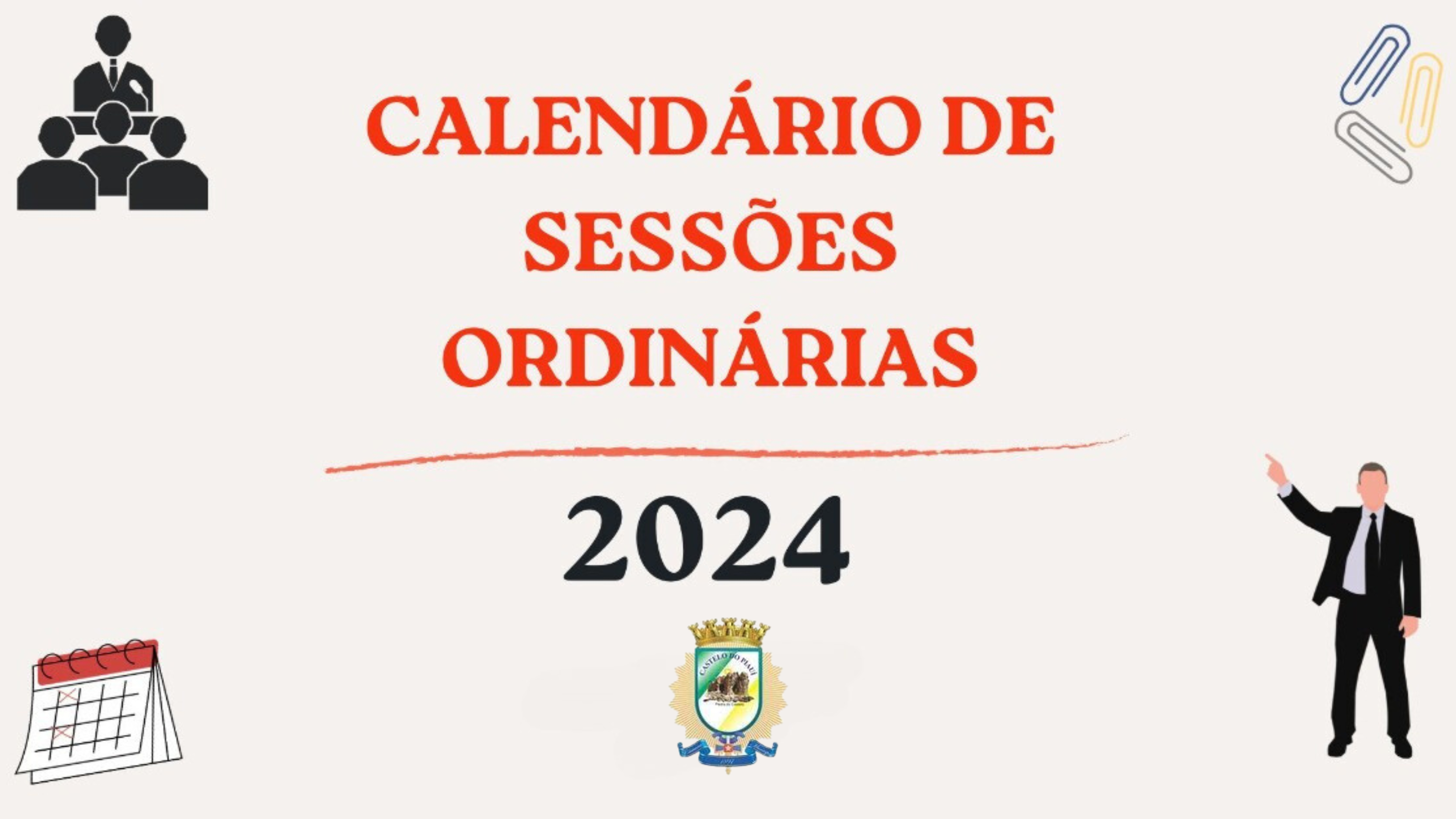 Calendário 2024 - Sessões Ordinárias